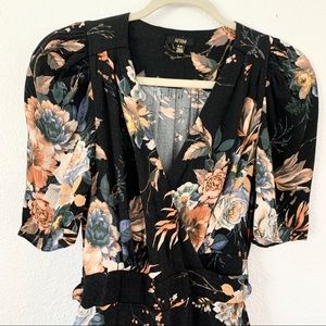 AFRM Floral wrap dress